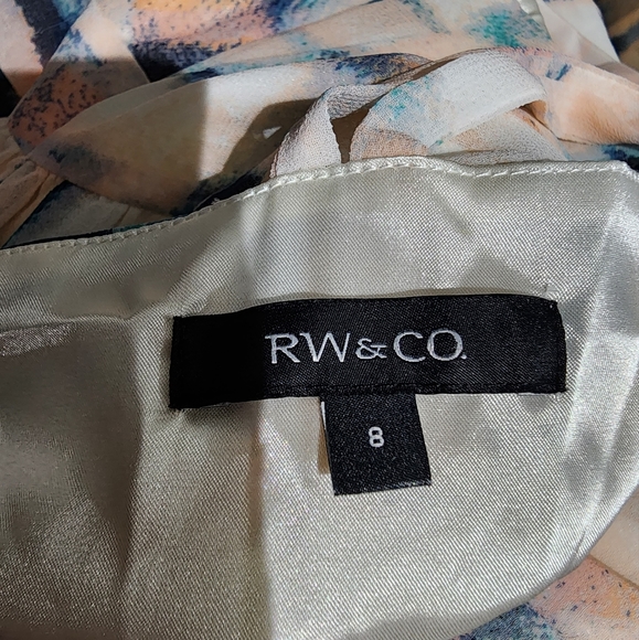 Pink Blue Print RW&CO dress size 8 - Picture 4 of 4